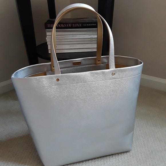 large silver tote bags